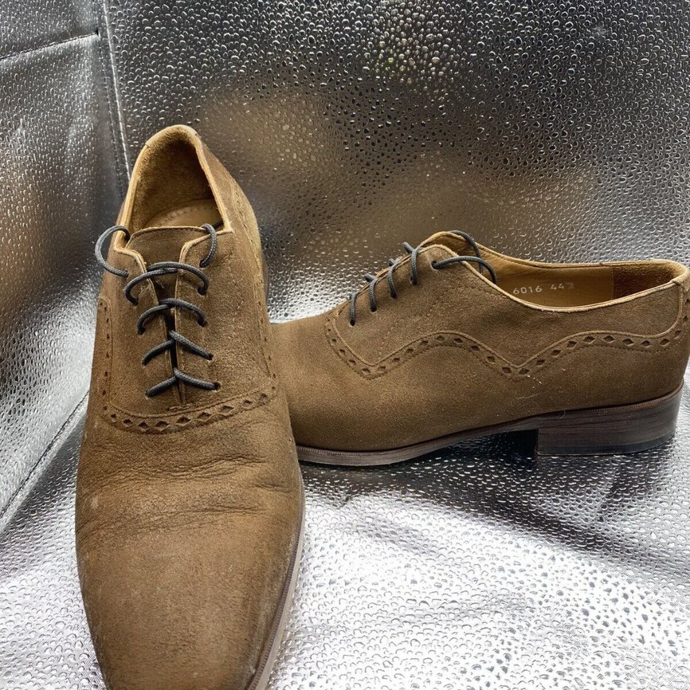 PERSONA BRAND NUBUCK OXFORDS BROWN SIZE 44 / 11 PRE-LOVED
